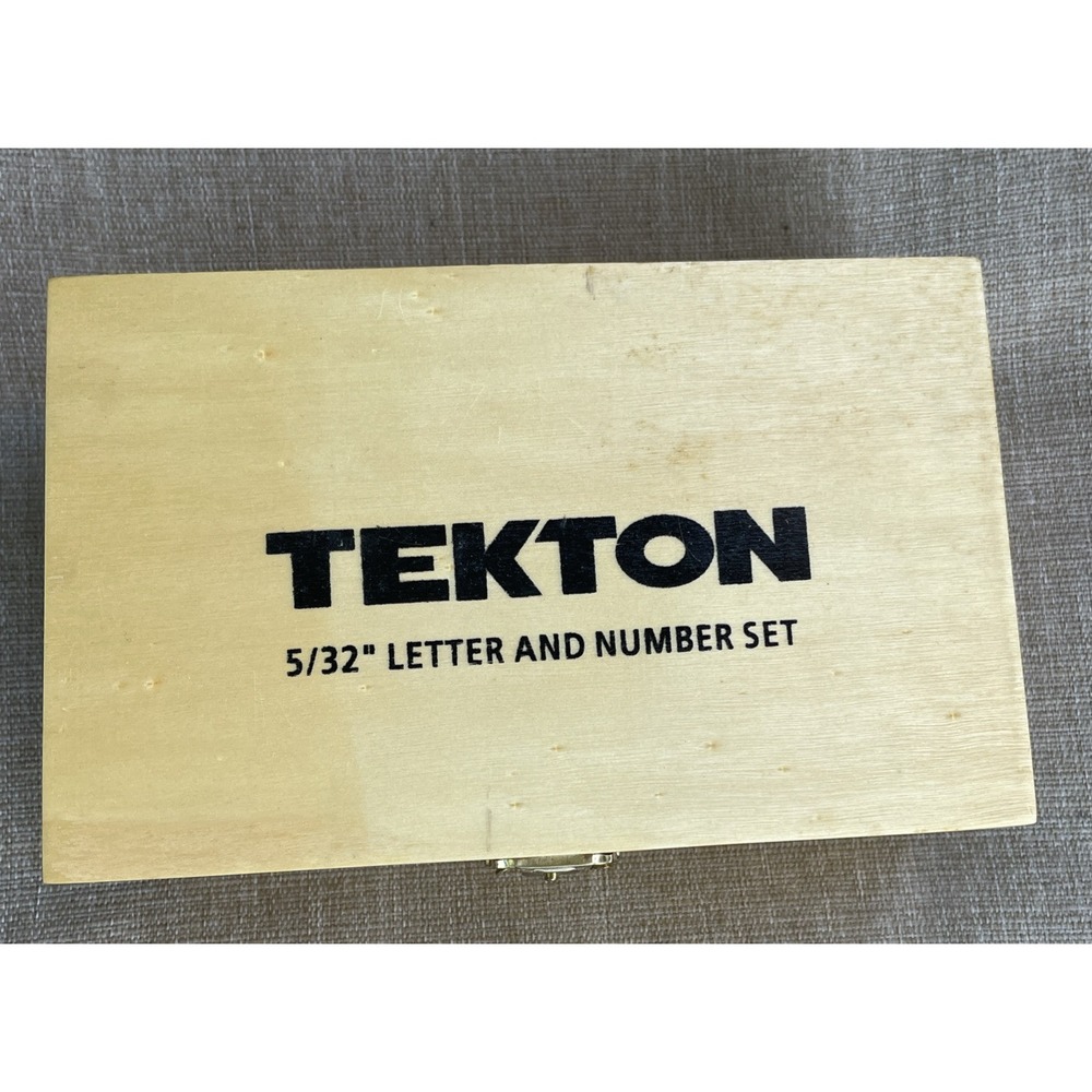 Tekton 36 Piece Number and Letter Stamp Set 5/32"- Metal, Wood, Plastic, Leather